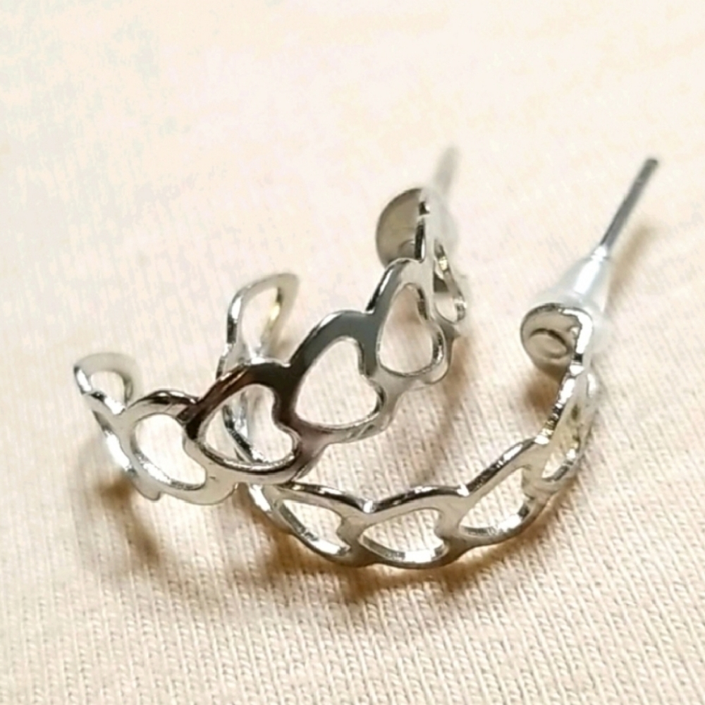 3 for $15 Heart Hoop Earrings